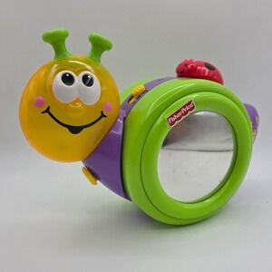 Fisher-Price Go Baby Go 1-2-3 Crawl Along Snail Musical Mirror Baby Toy